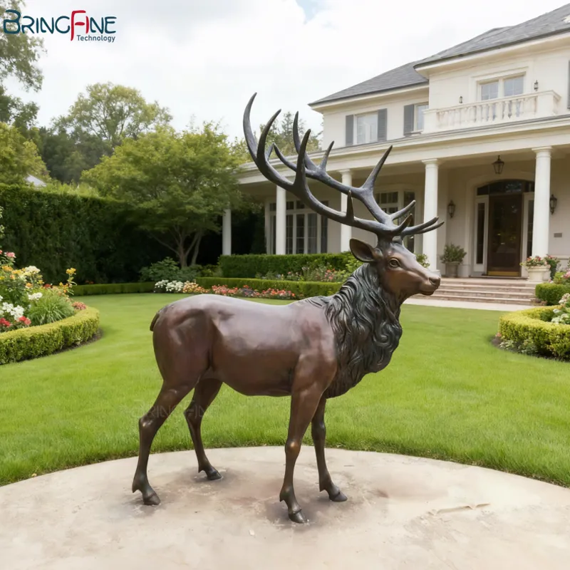 Life Size Bronze Deer Statue