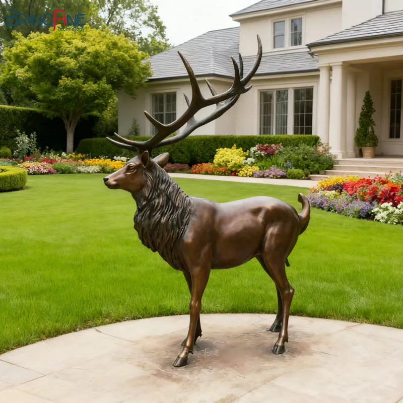 Life Size Bronze Deer Statue