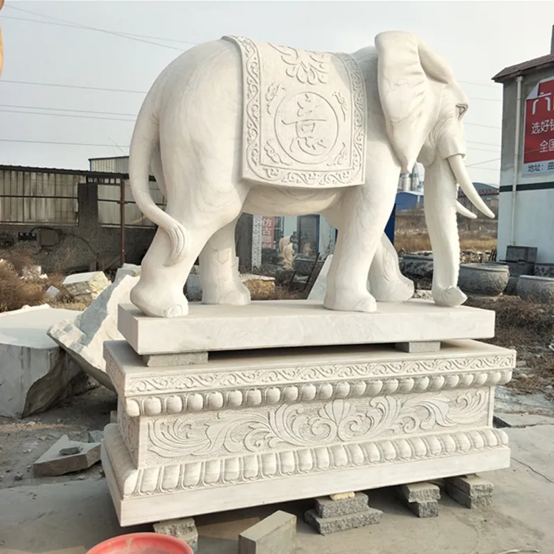 Marble Elephant Statue