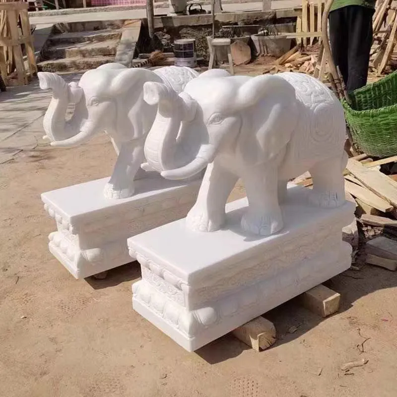 Marble Elephant Statue