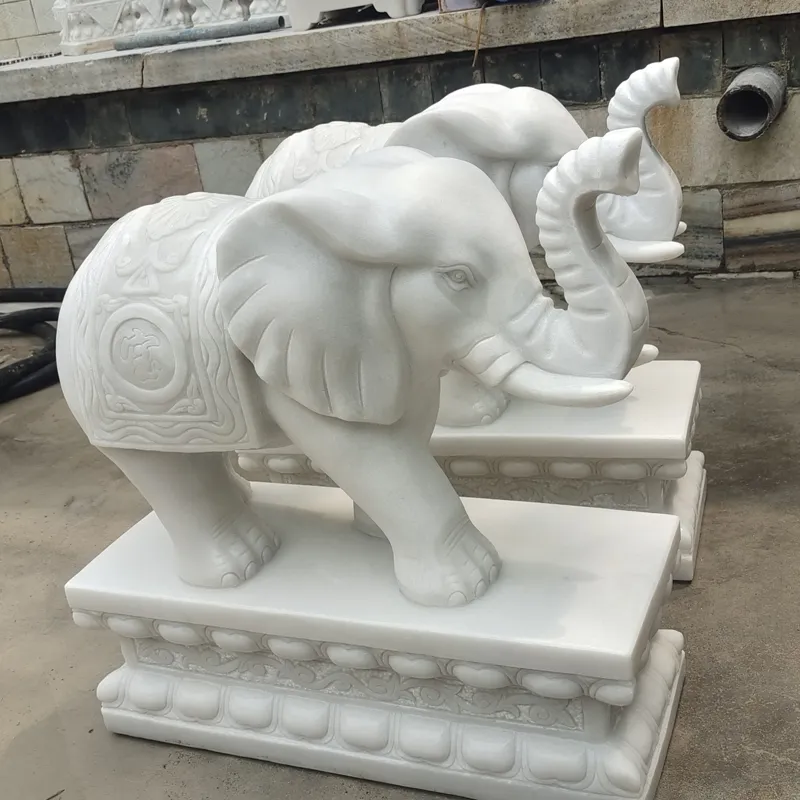 Marble Elephant Statue