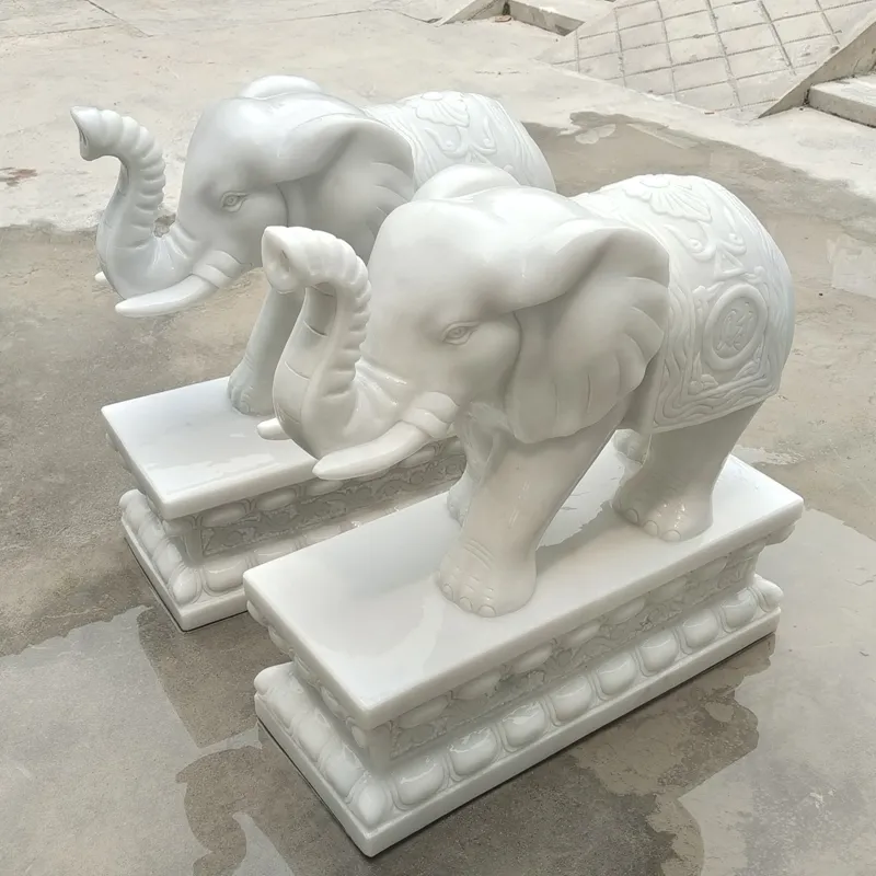 Marble Elephant Statue