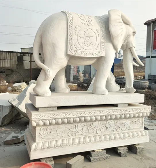 Marble Elephant Statue
