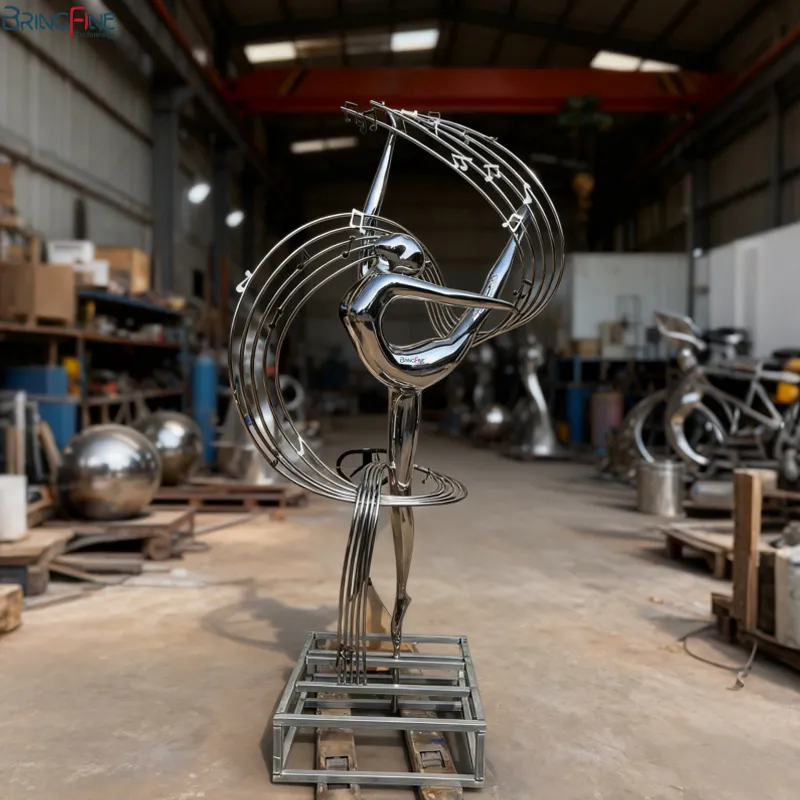 Stainless Steel Dancing Figure Sculpture