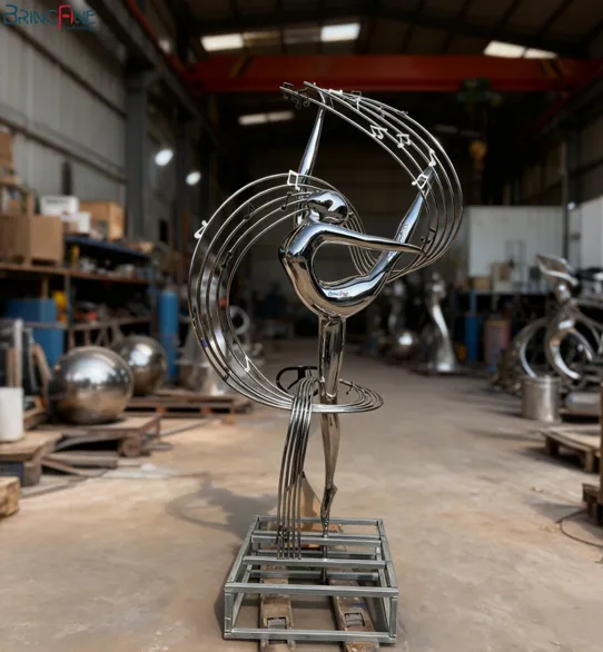 Stainless Steel Dancing Figure Sculpture