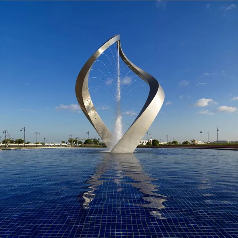 Stainless Steel Fountain Sculpture Forcompamy