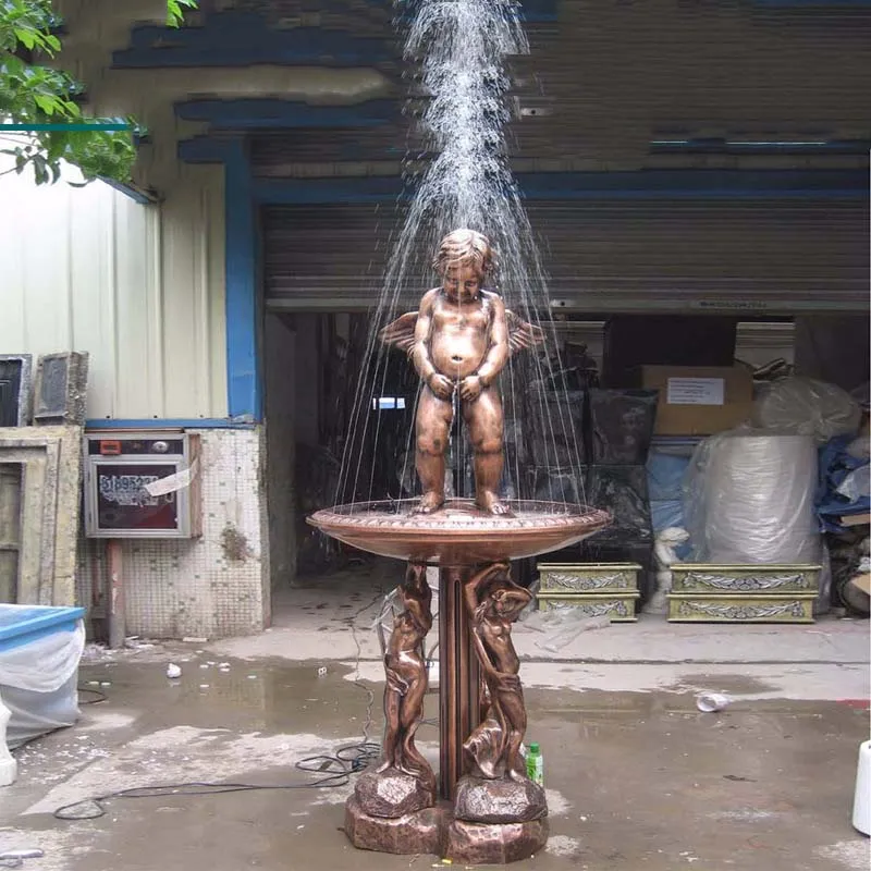 Bronze Boy Statue Peeing Fountain China