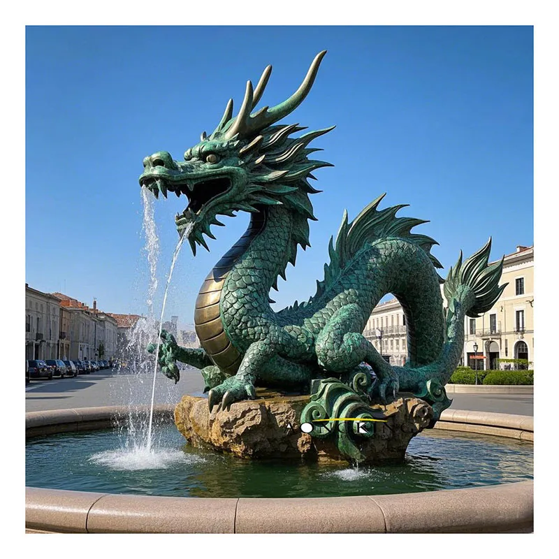 Bronze Dragon Fountain China