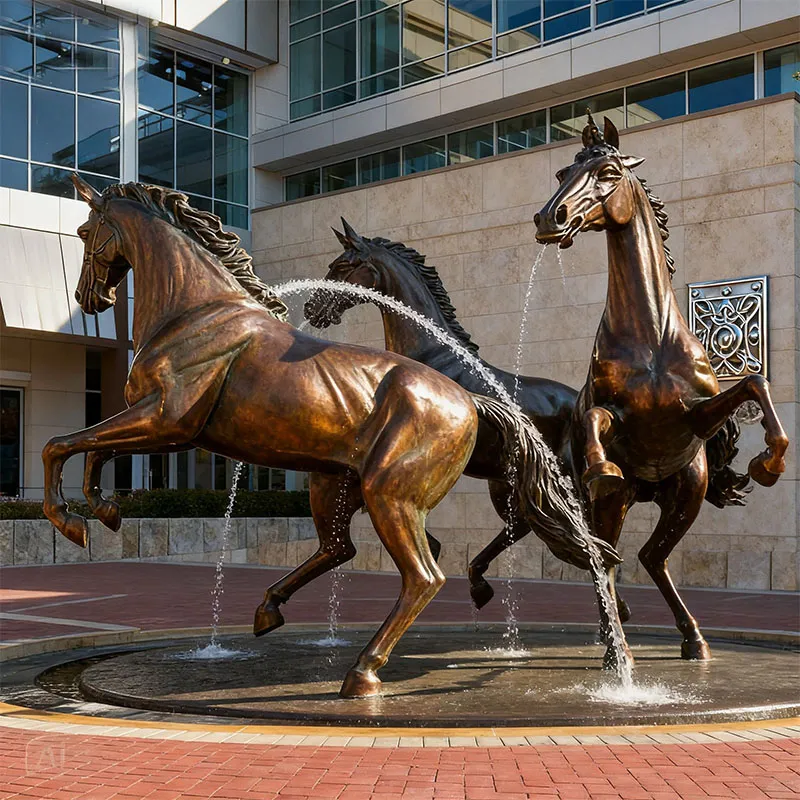Bronze Horses Fountain Factory