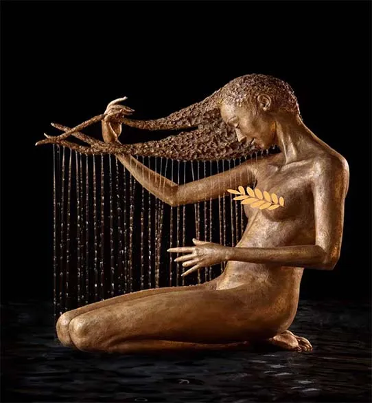 Bronze Lady Water Fountain China Compamy