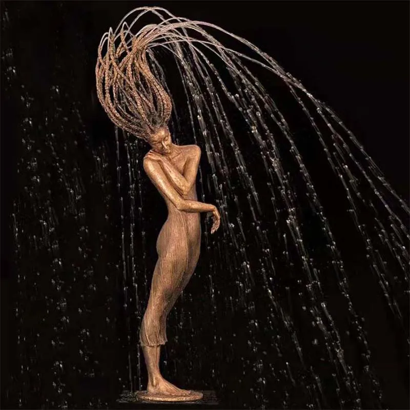 Bronze Lady Water Fountain For Factory