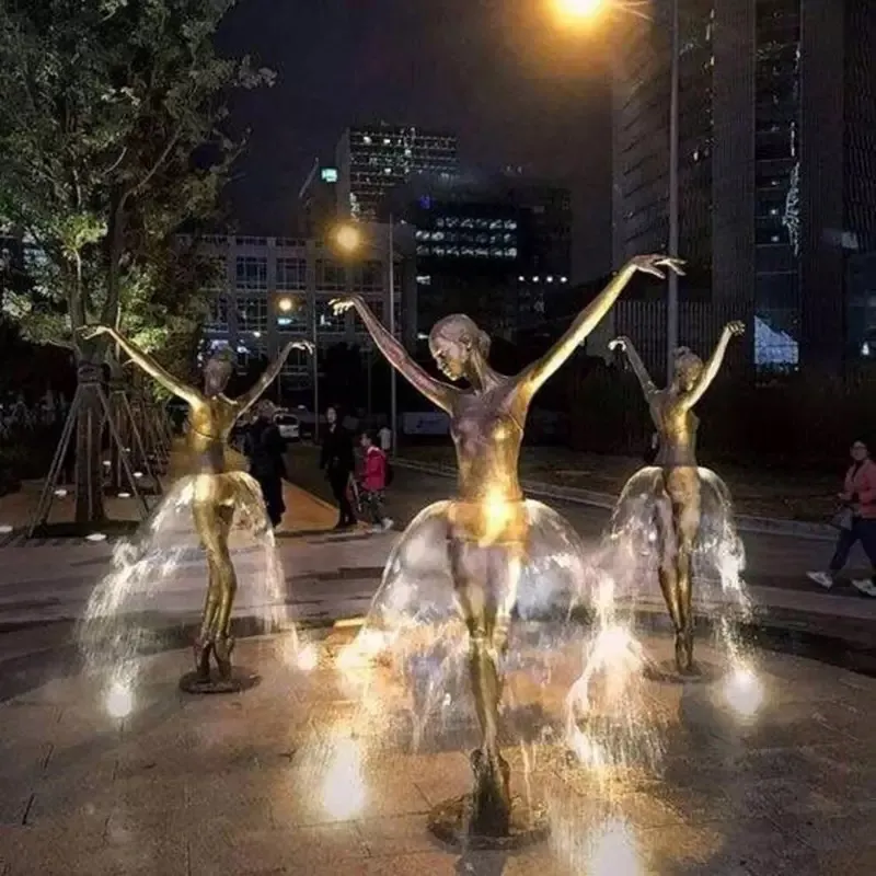 Bronze Lady Water Fountain For Sale